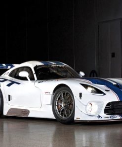 White And Blue Dodge Viper Paint By Numbers