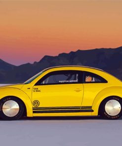 Yellow Beetle GSR Car Paint By Numbers