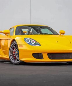 Yellow Porsche Paint By Numbers