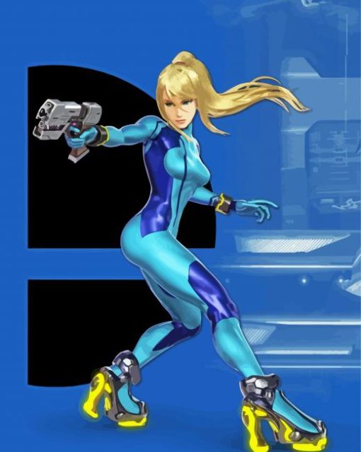 Zero Suit Samus Anime Paint By Numbers