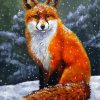 Aesthetic Fox Snow Paint By Numbers