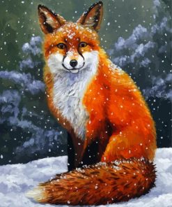 Aesthetic Fox Snow Paint By Numbers