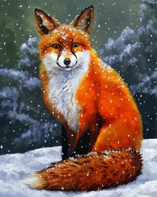 Aesthetic Fox Snow Paint By Numbers