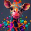 Aesthetic Colorful Giraffe Paint By Numbers