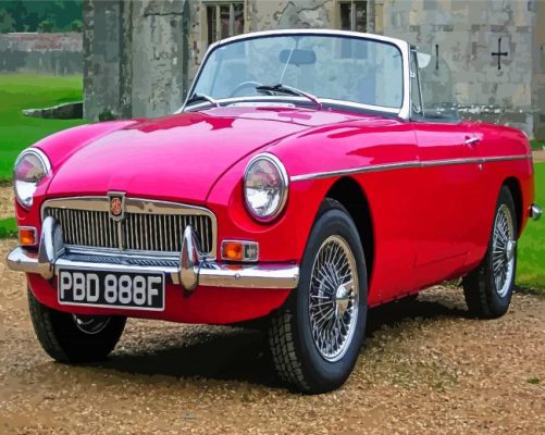 Aesthetic Red Mg Roadster Paint By Numbers