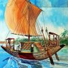 Egyptian Boat Art Paint By Numbers