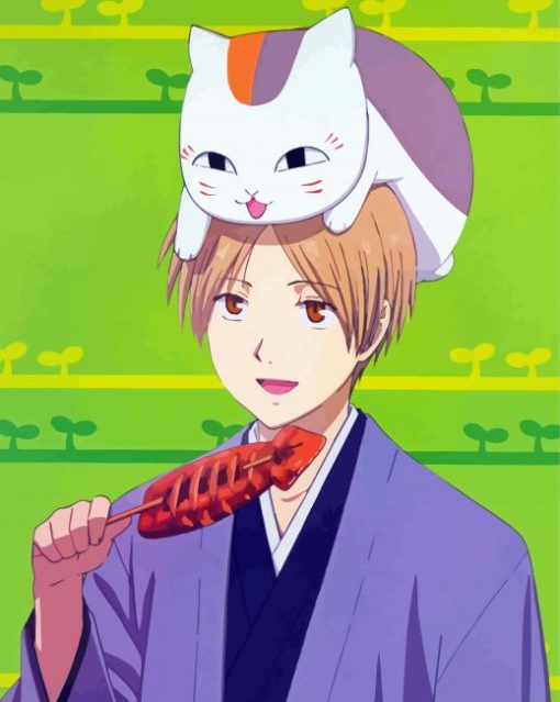 Nyanko Sensei And Takashi Natsume Paint By Numbers