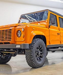 Orange Land Rover Defender Car Paint By Numbers