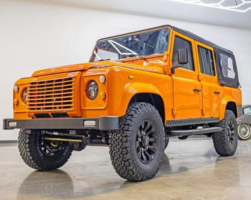 Orange Land Rover Defender Car Paint By Numbers