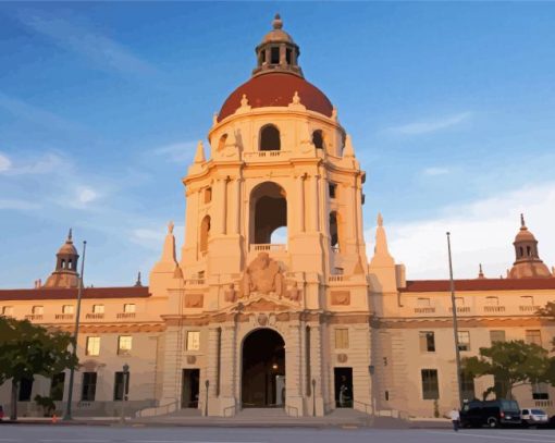 Pasadena City Hall California Paint By Numbers