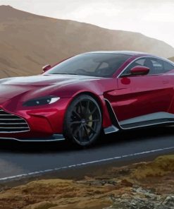 Red Aston Martin Vantage Paint By Numbers