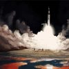 Saturn 5 Launch Art Paint By Numbers