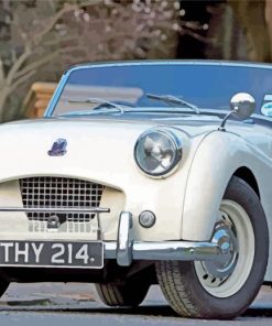 White TR3 Car Paint By Numbers