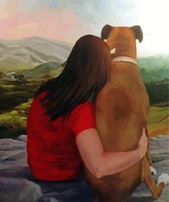 Woman Hugging Dog Paint By Numbers