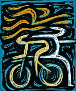 Abstract Triathlons Sport Art Paint By Number