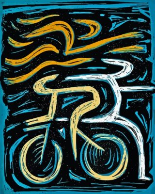 Abstract Triathlons Sport Art Paint By Number