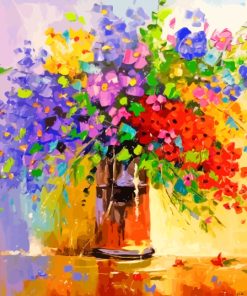 Abstract Wild Flowers Paint By Number