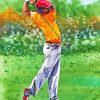 Abstract Golf Player Paint By Number