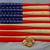 American Flag With Baseball Bats Paint By Number