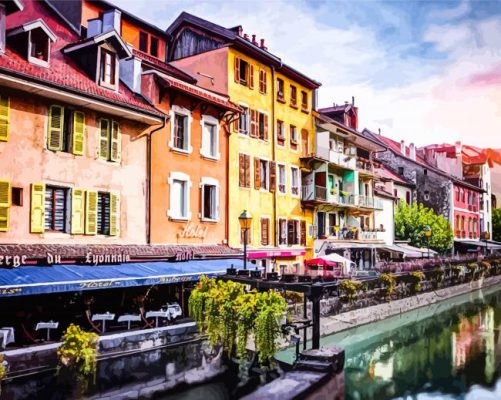 Annecy Town Paint By Numbers