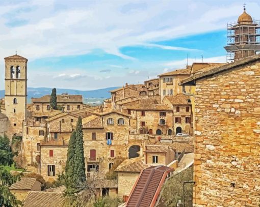 Assisi Town Italy Paint By Number