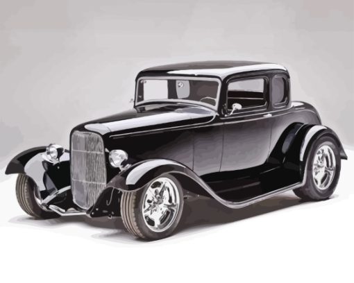 Black 1932 Ford Car Paint By Number