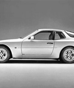 Black And White Porsche 944 Paint By Numbers