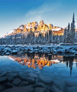 Castle Mountain Landscape Paint By Number