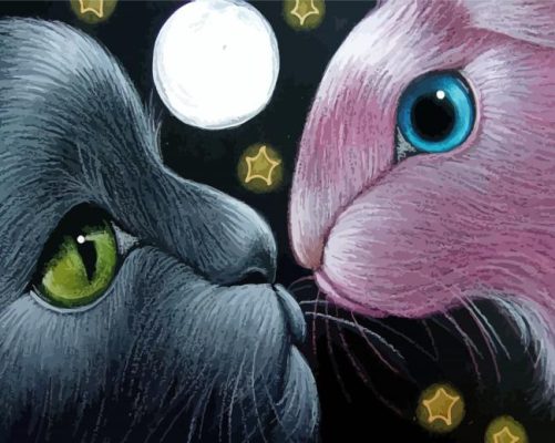 Cat And Bunny Paint By Numbers