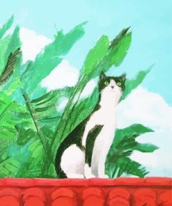 Cat On The Roof Art Paint By Number