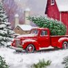 Christmas Ford Truck Paint By Number