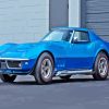 Classic Blue Corvette Car Paint By Number