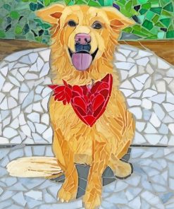 Cute Mosaic Dog Paint By Numbers