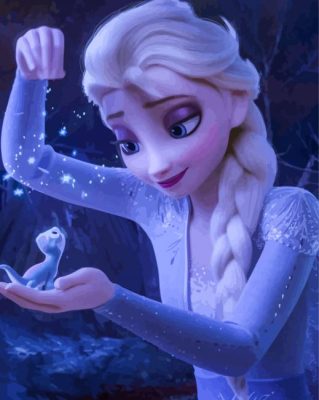 Disney Frozen Elsa And Bruni Paint By Number