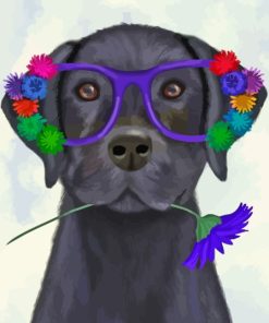 Dog In Glasses Paint By Number