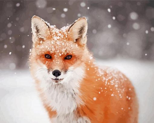 Fox Snow Paint By Number