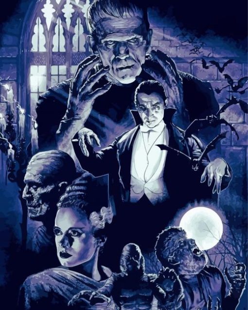 Horror Hollywood Monsters Paint By Number