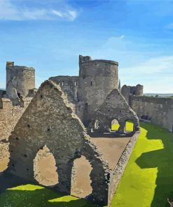 Inside Kidwelly Castle Paint By Numbers