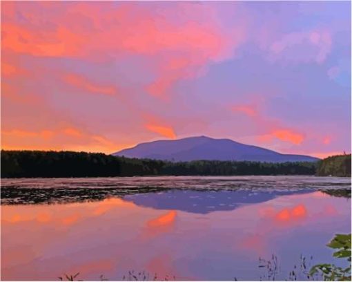 Millinocket Lake Maine Paint By Number