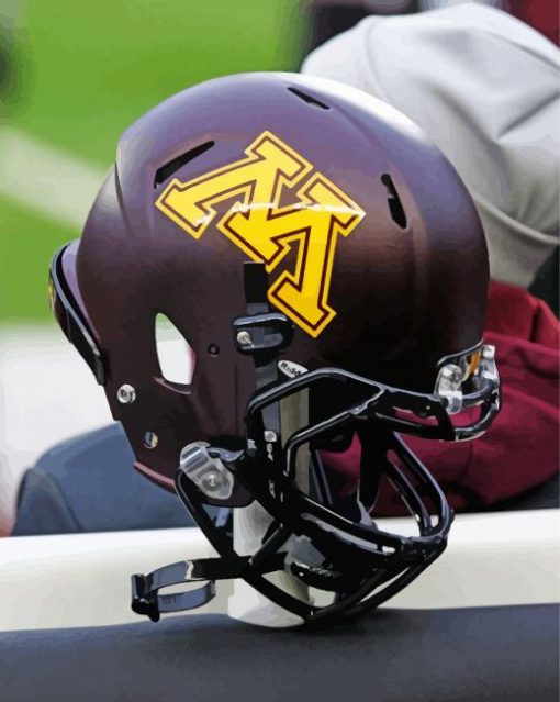 Minnesota Gophers Helmet Paint By Numbers