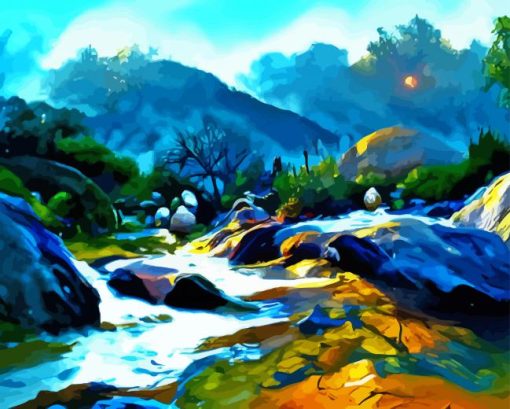 Abstarct Dream River Paint By Numbers