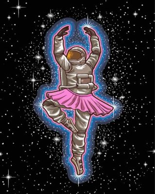 Aesthetic Space Ballerina Paint By Numbers