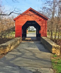 Carroll Covered Bridge Paint By Number