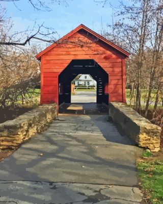 Carroll Covered Bridge Paint By Number