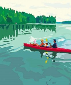 Kayak On A Lake Paint By Number