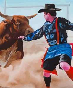 Bull Fighter Clown Paint By Number