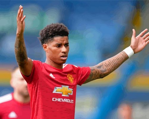 Footballer Marcus Rashford Paint By Number