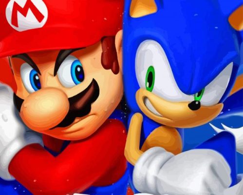 Aesthetic Mario Sonic Paint By Numbers