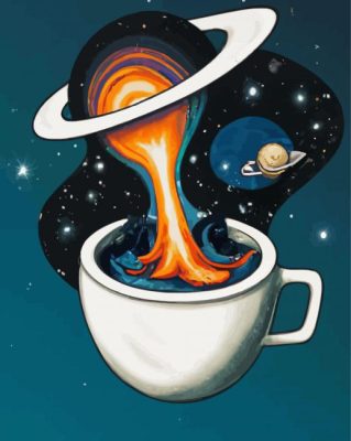 Space Planets Cup Paint By Numbers