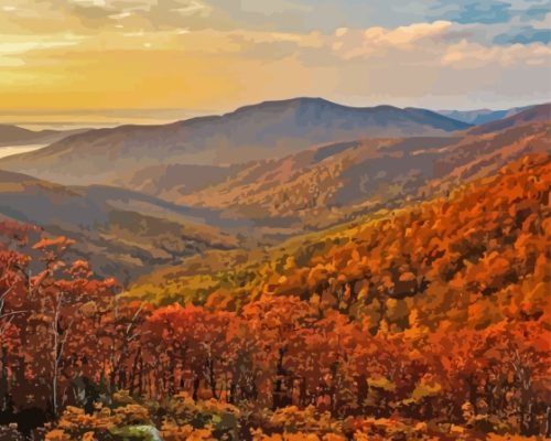 Autumn In Appalachian Mountains Paint By Number